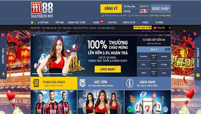 Chơi slot tại M88 thưởng nạp đầu lên tới 300%